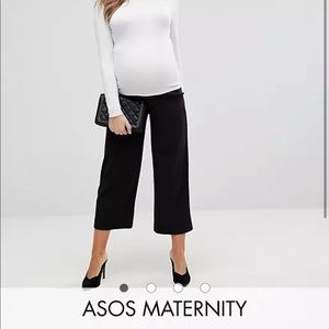 ASOS maternity black culotte pants 2/XS